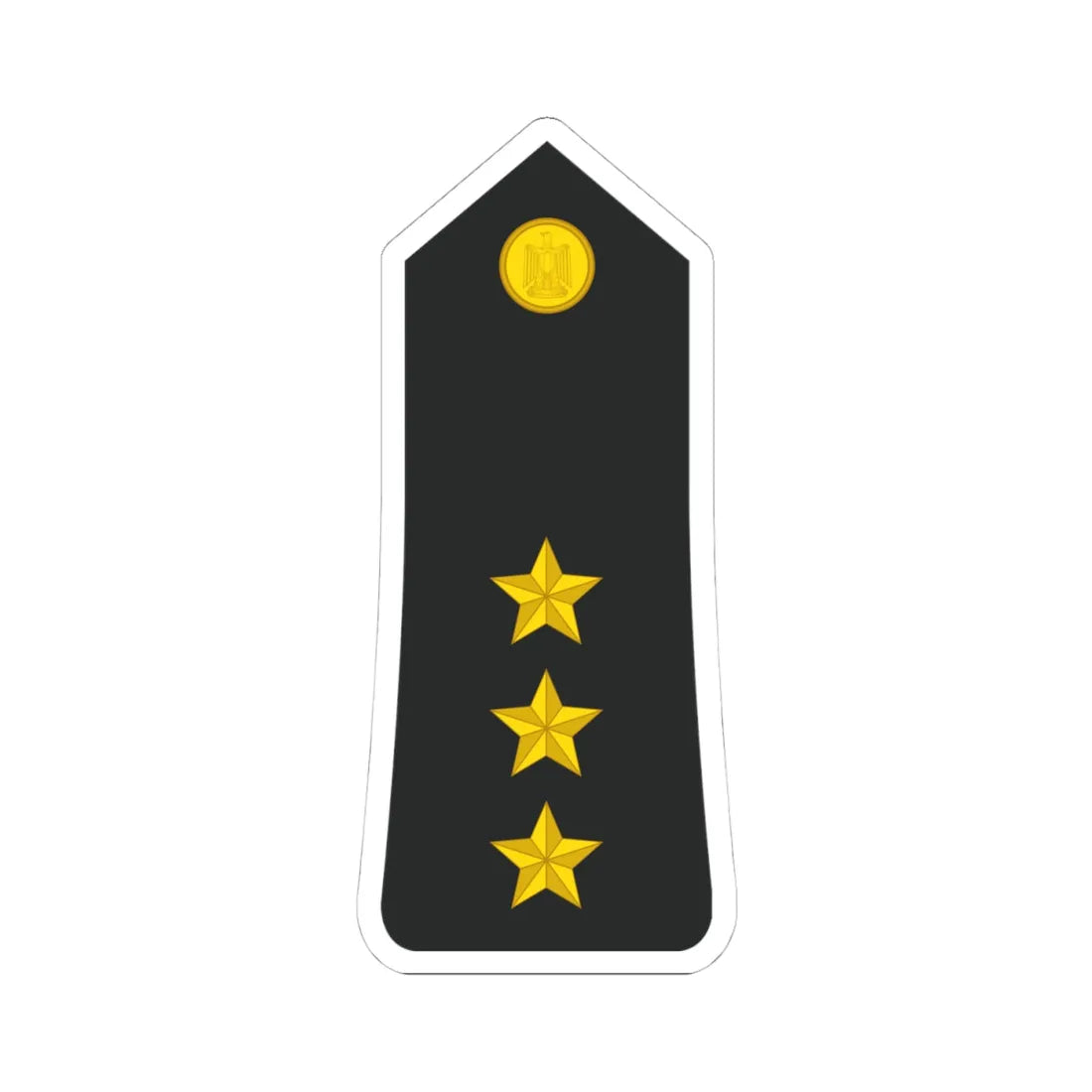 Egypt Navy   OF02 (Egypt) (Military Rank) STICKER Vinyl Kiss-Cut Decal 4 Inch White - The Sticker Space
