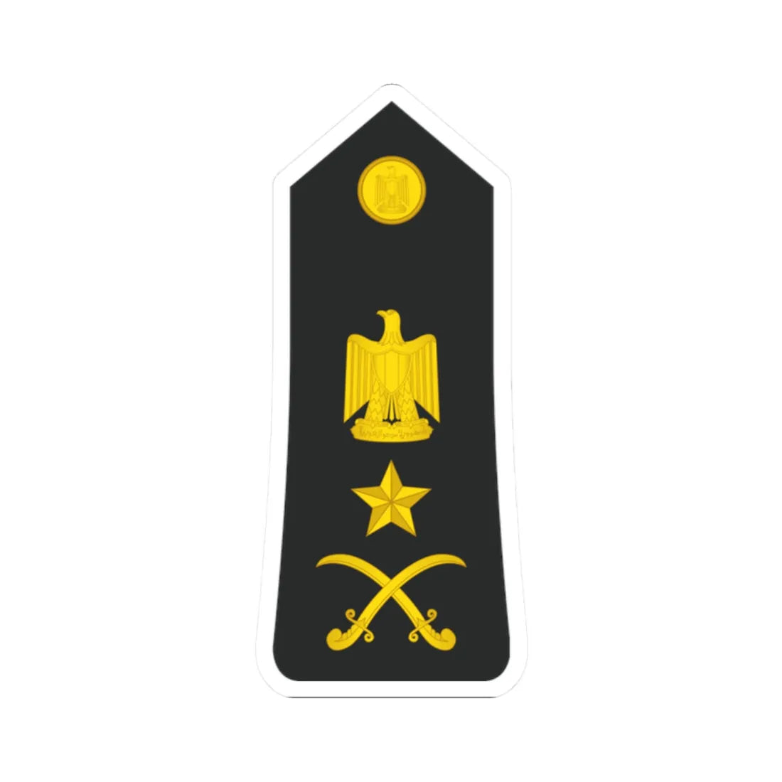 Egypt Navy   OF08 (Egypt) (Military Rank) STICKER Vinyl Kiss-Cut Decal 2 Inch White - The Sticker Space