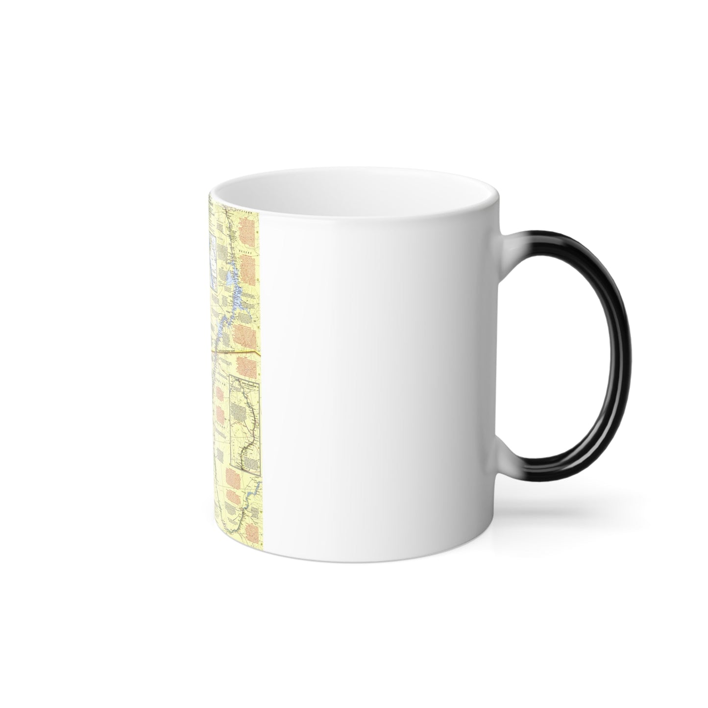 Egypt - Nile Valley, Land of the Pharaohs (1965) (Map) Color Changing Mug 11oz-11oz-The Sticker Space