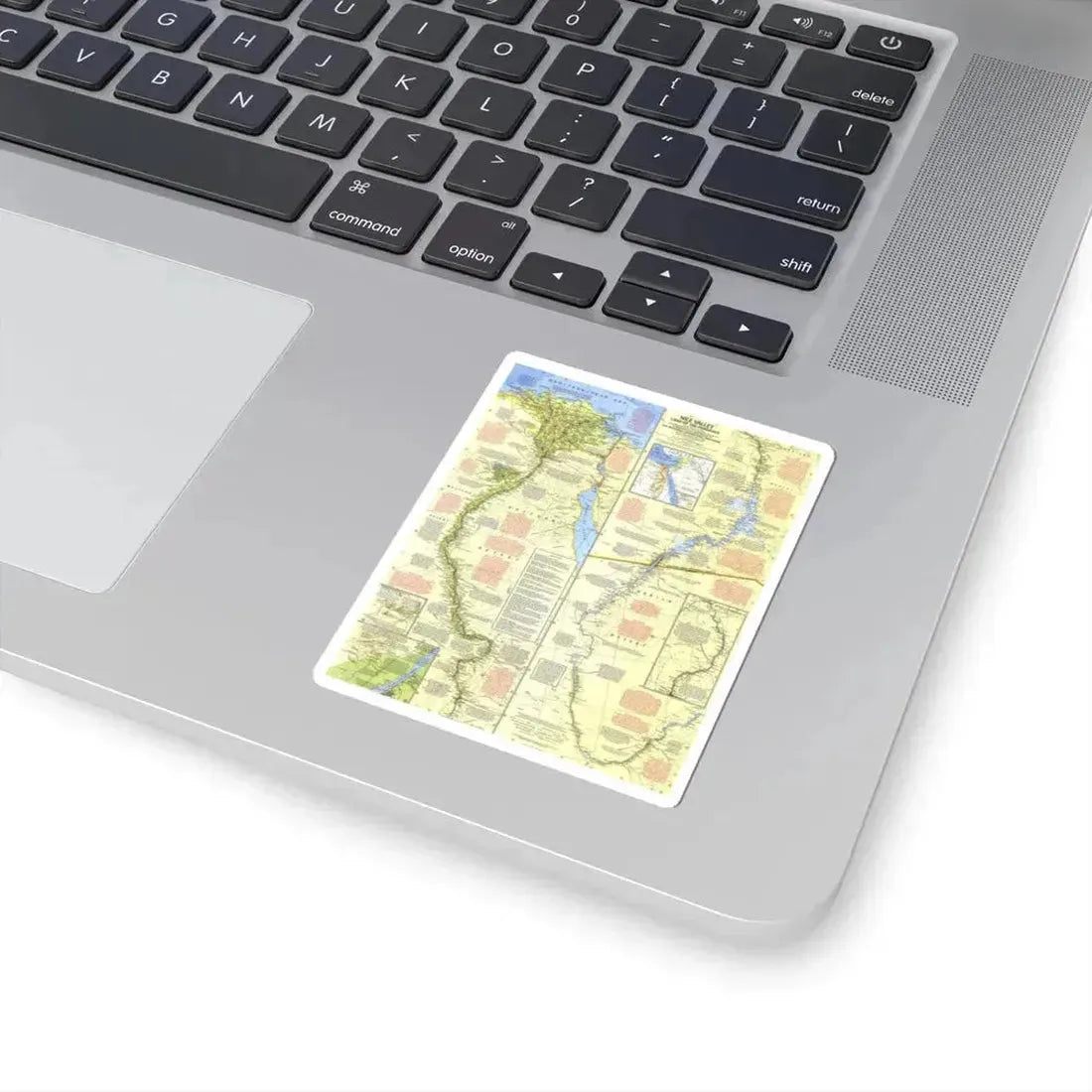 Egypt - Nile Valley, Land of the Pharaohs (1965) (Map) STICKER Vinyl Kiss-Cut Decal - The Sticker Space