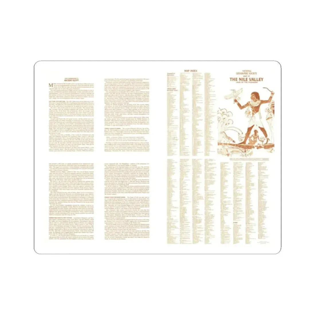 Egypt - Your Introduction to Ancient (1965) (Map) STICKER Vinyl Kiss-Cut Decal 2 Inch White - The Sticker Space