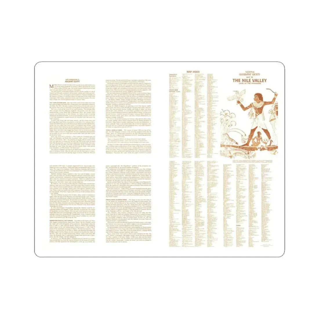 Egypt - Your Introduction to Ancient (1965) (Map) STICKER Vinyl Kiss-Cut Decal 3 Inch White - The Sticker Space