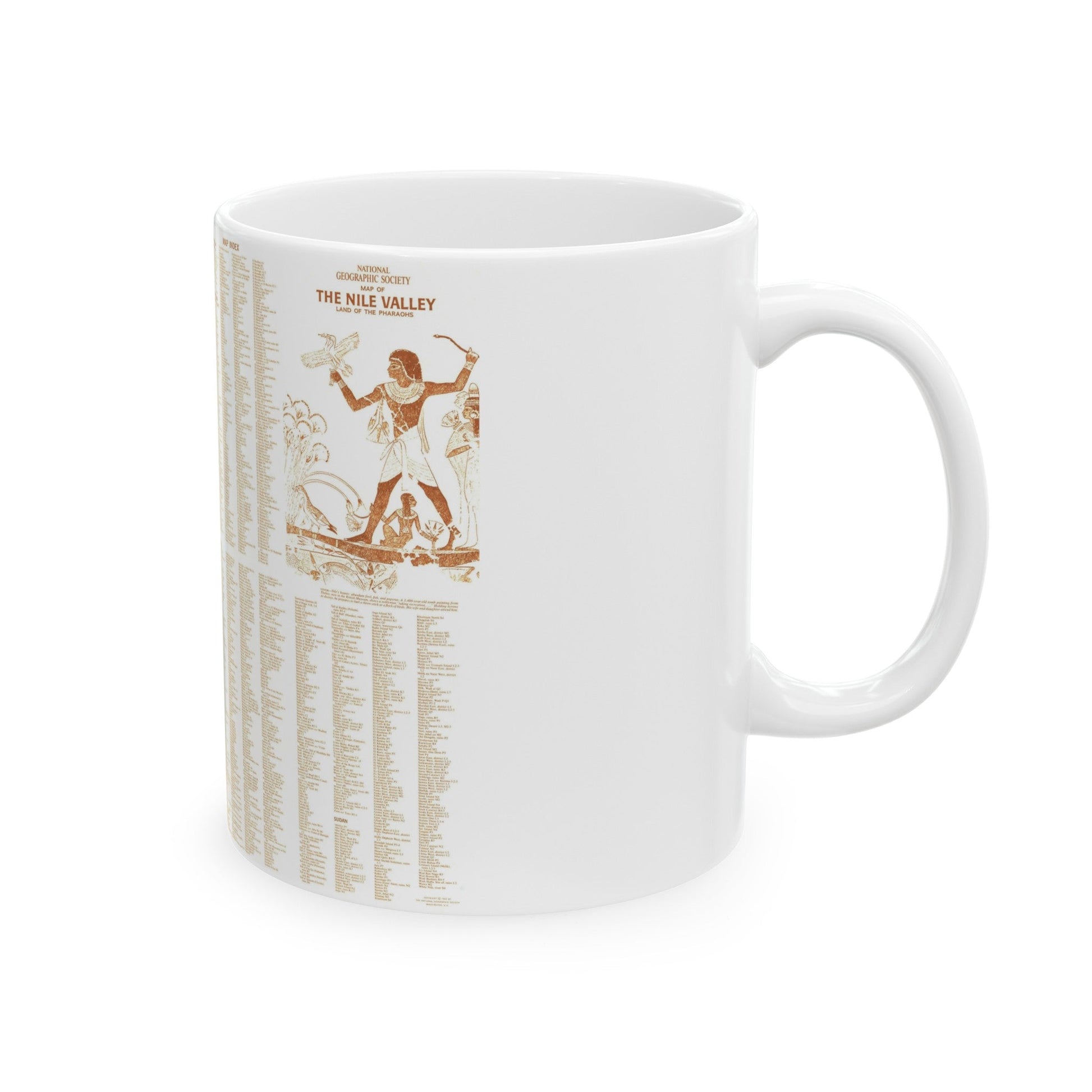 Egypt - Your Introduction to Ancient (1965) (Map) White Coffee Mug-The Sticker Space