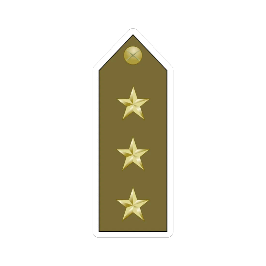EgyptianArmyInsignia Captain (Egypt) (Military Rank) STICKER Vinyl Kiss-Cut Decal 2 Inch White - The Sticker Space
