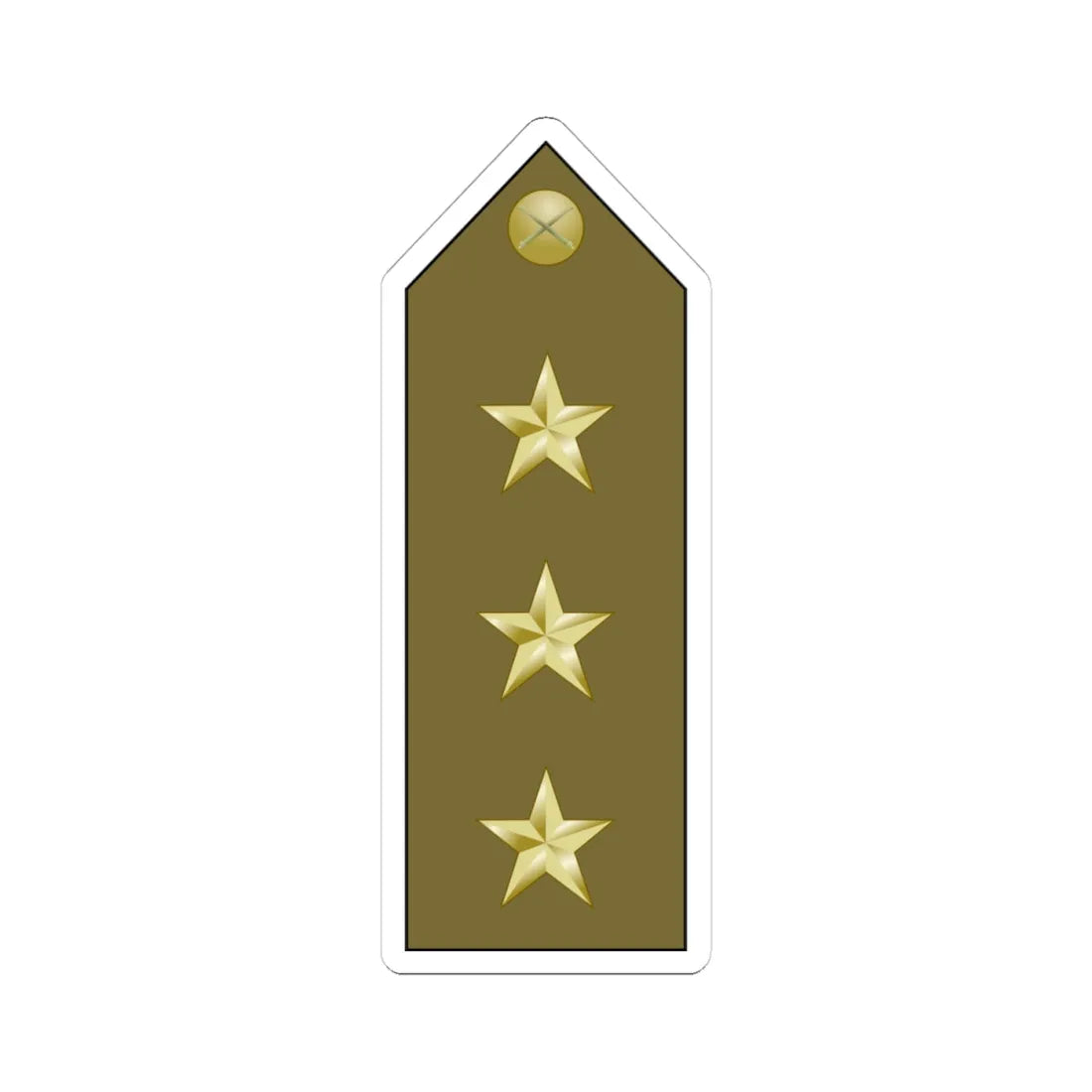 EgyptianArmyInsignia Captain (Egypt) (Military Rank) STICKER Vinyl Kiss-Cut Decal 4 Inch White - The Sticker Space