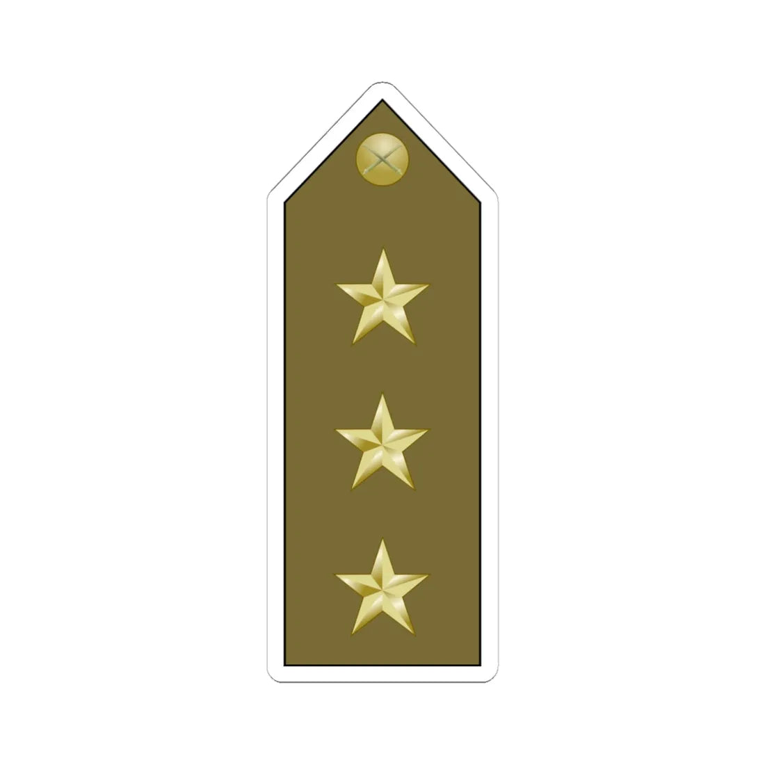 EgyptianArmyInsignia Captain (Egypt) (Military Rank) STICKER Vinyl Kiss-Cut Decal 6 Inch White - The Sticker Space