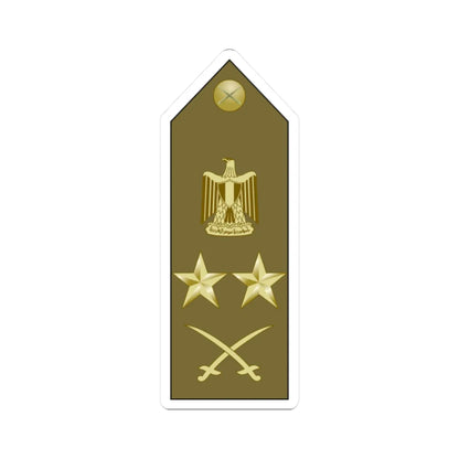 EgyptianArmyInsignia ColonelGeneral (Egypt) (Military Rank) STICKER Vinyl Kiss-Cut Decal 2 Inch White - The Sticker Space