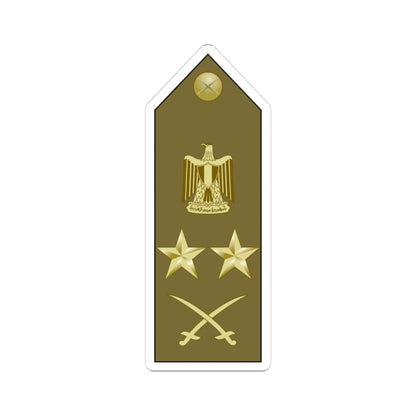 EgyptianArmyInsignia ColonelGeneral (Egypt) (Military Rank) STICKER Vinyl Kiss-Cut Decal 3 Inch White - The Sticker Space