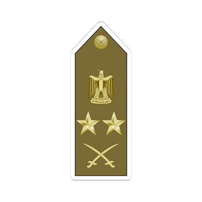 EgyptianArmyInsignia ColonelGeneral (Egypt) (Military Rank) STICKER Vinyl Kiss-Cut Decal 4 Inch White - The Sticker Space