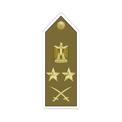 EgyptianArmyInsignia ColonelGeneral (Egypt) (Military Rank) STICKER Vinyl Kiss-Cut Decal 6 Inch White - The Sticker Space