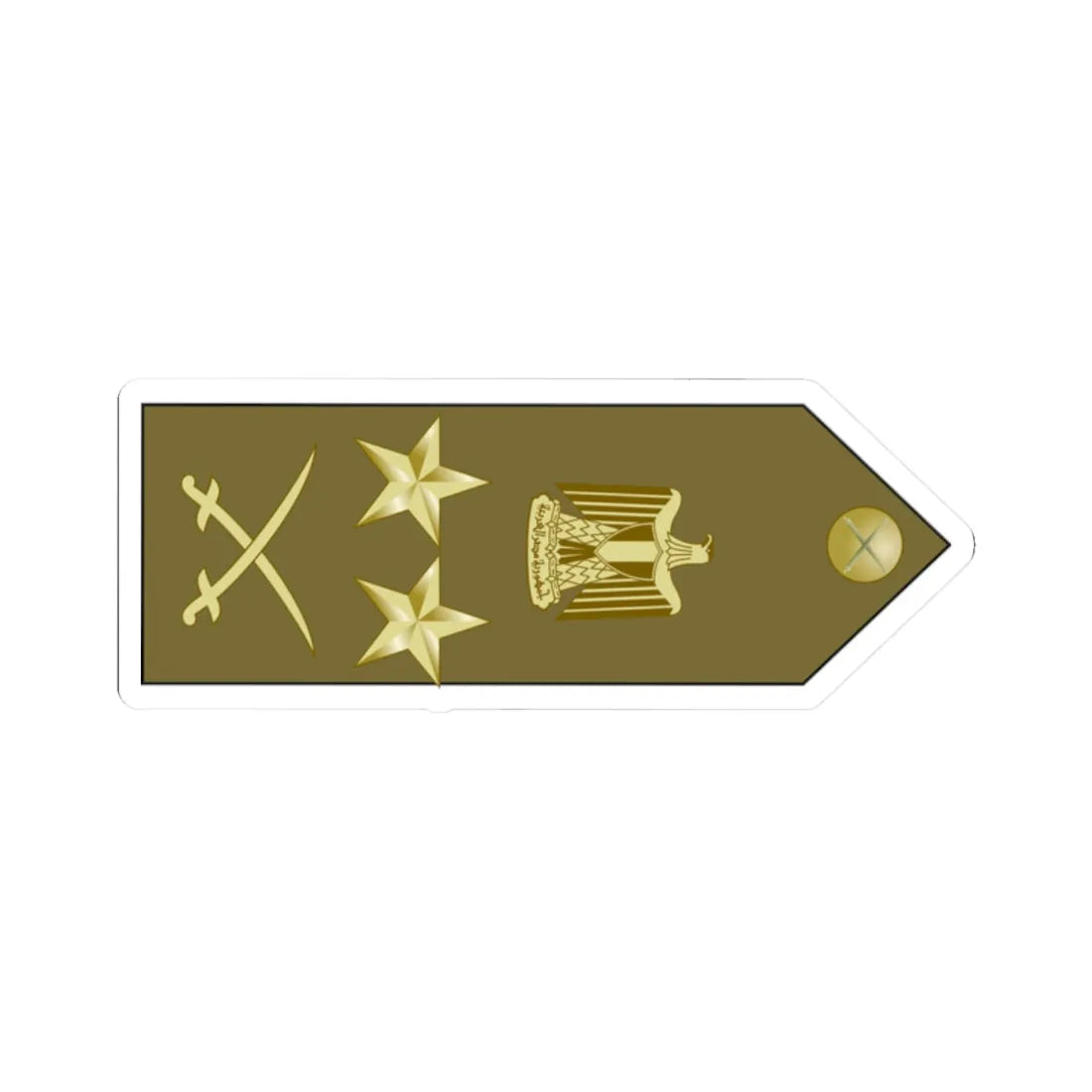 EgyptianArmyInsignia ColonelGeneral rotated (Egypt) (Military Rank) STICKER Vinyl Kiss-Cut Decal 2 Inch White - The Sticker Space