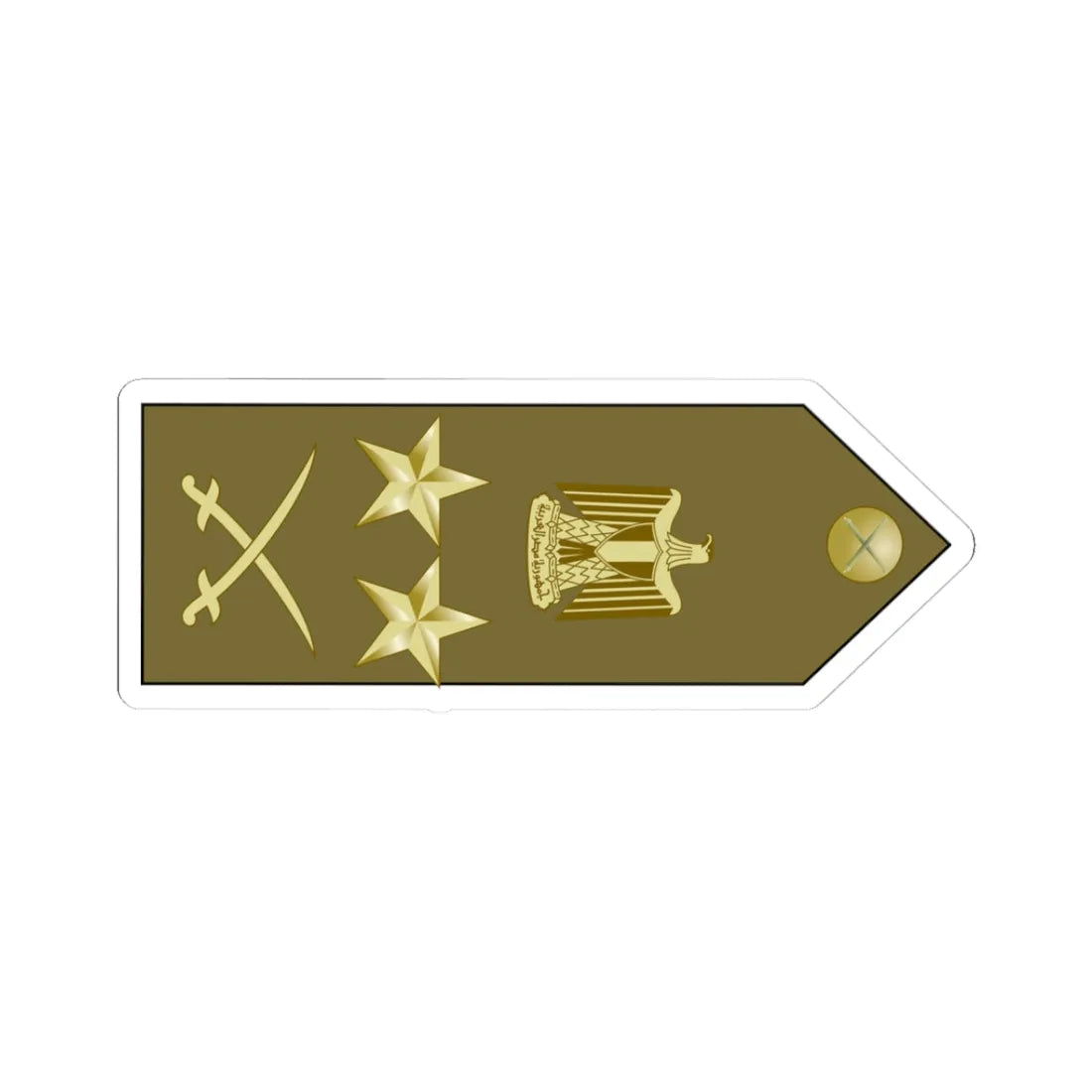 EgyptianArmyInsignia ColonelGeneral rotated (Egypt) (Military Rank) STICKER Vinyl Kiss-Cut Decal 3 Inch White - The Sticker Space