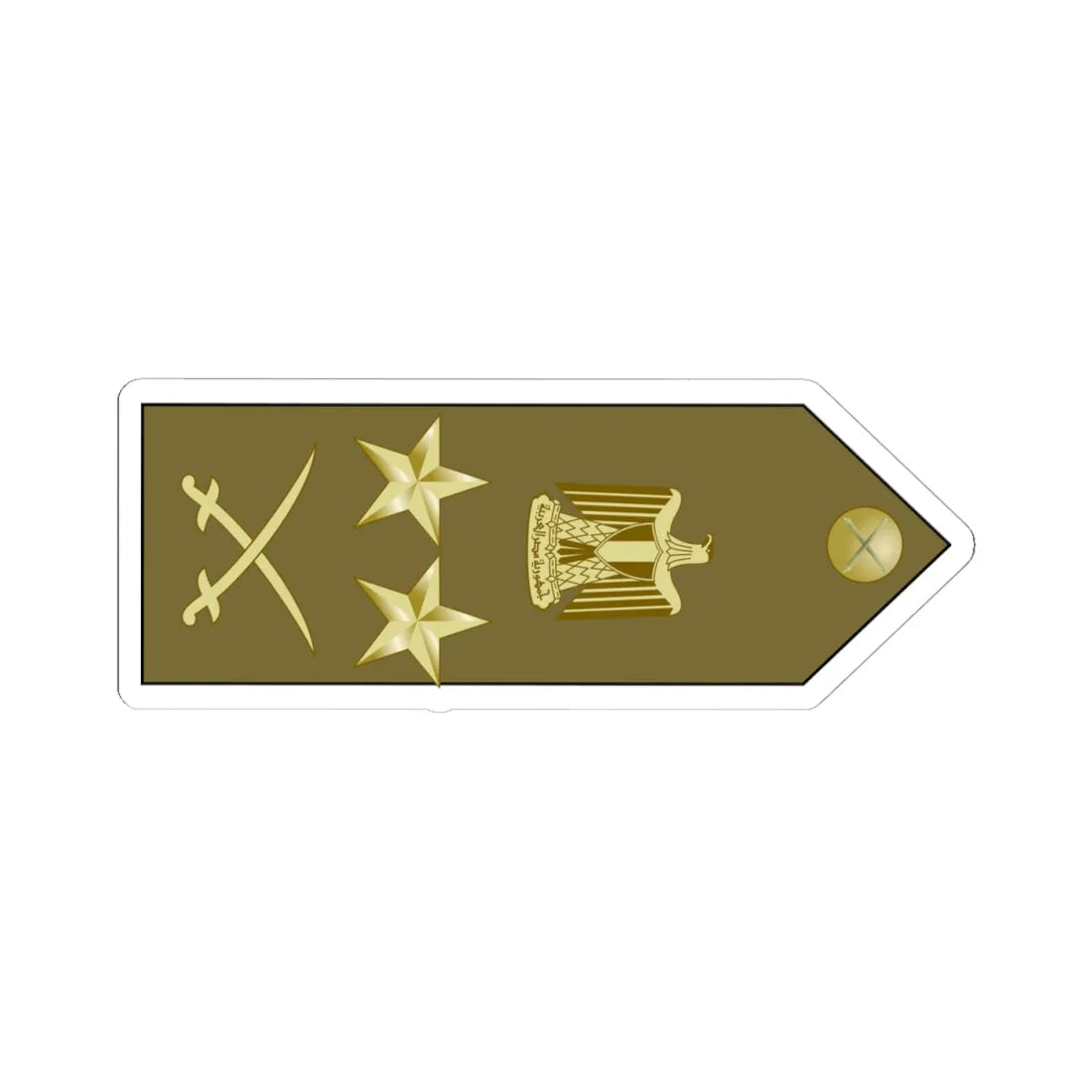 EgyptianArmyInsignia ColonelGeneral rotated (Egypt) (Military Rank) STICKER Vinyl Kiss-Cut Decal 4 Inch White - The Sticker Space