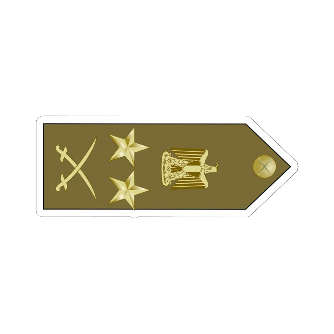EgyptianArmyInsignia ColonelGeneral rotated (Egypt) (Military Rank) STICKER Vinyl Kiss-Cut Decal 6 Inch White - The Sticker Space