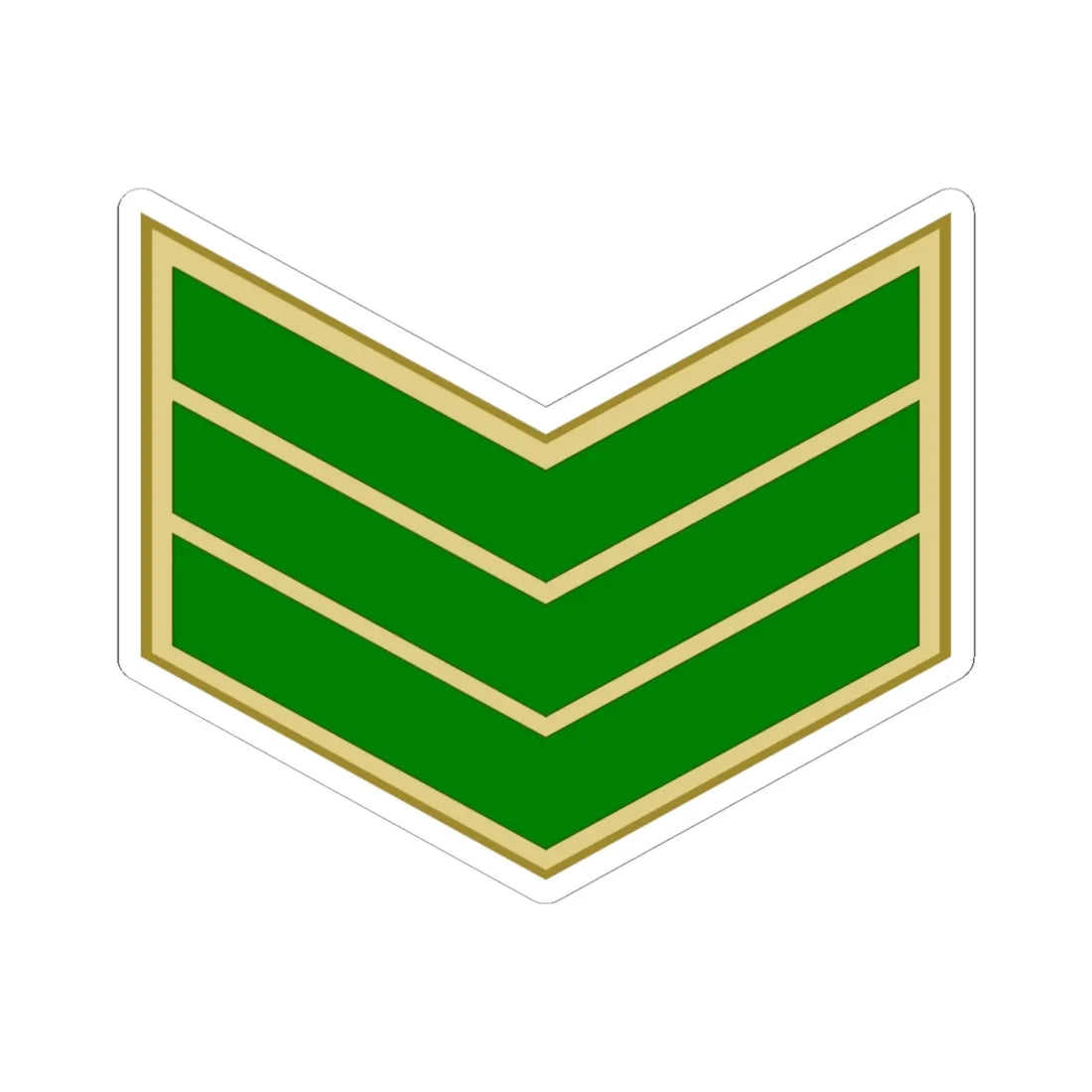 EgyptianArmyInsignia Sergeant (Egypt) (Military Rank) STICKER Vinyl Kiss-Cut Decal 6 Inch White - The Sticker Space