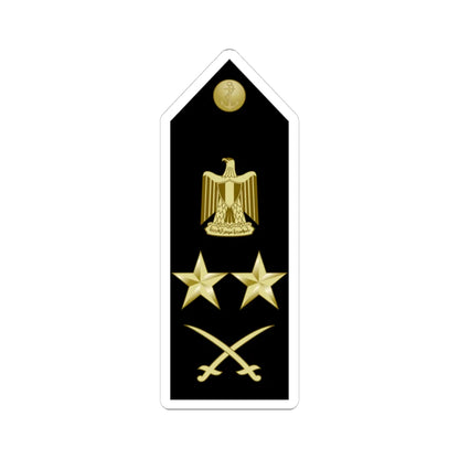 EgyptianNavyInsignia Admiral shoulderboard (Egypt) (Military Rank) STICKER Vinyl Kiss-Cut Decal 3 Inch White - The Sticker Space