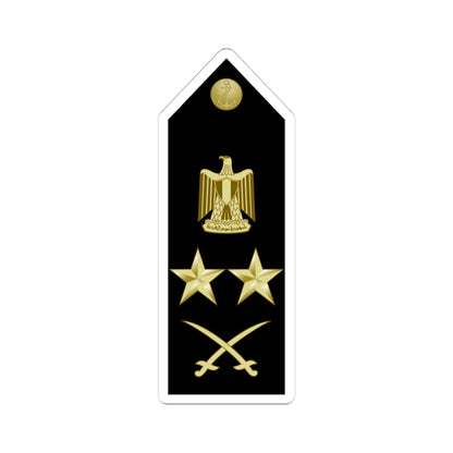 EgyptianNavyInsignia Admiral shoulderboard (Egypt) (Military Rank) STICKER Vinyl Kiss-Cut Decal 4 Inch White - The Sticker Space