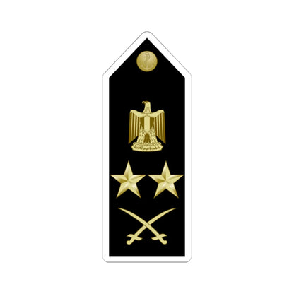 EgyptianNavyInsignia Admiral shoulderboard (Egypt) (Military Rank) STICKER Vinyl Kiss-Cut Decal 6 Inch White - The Sticker Space