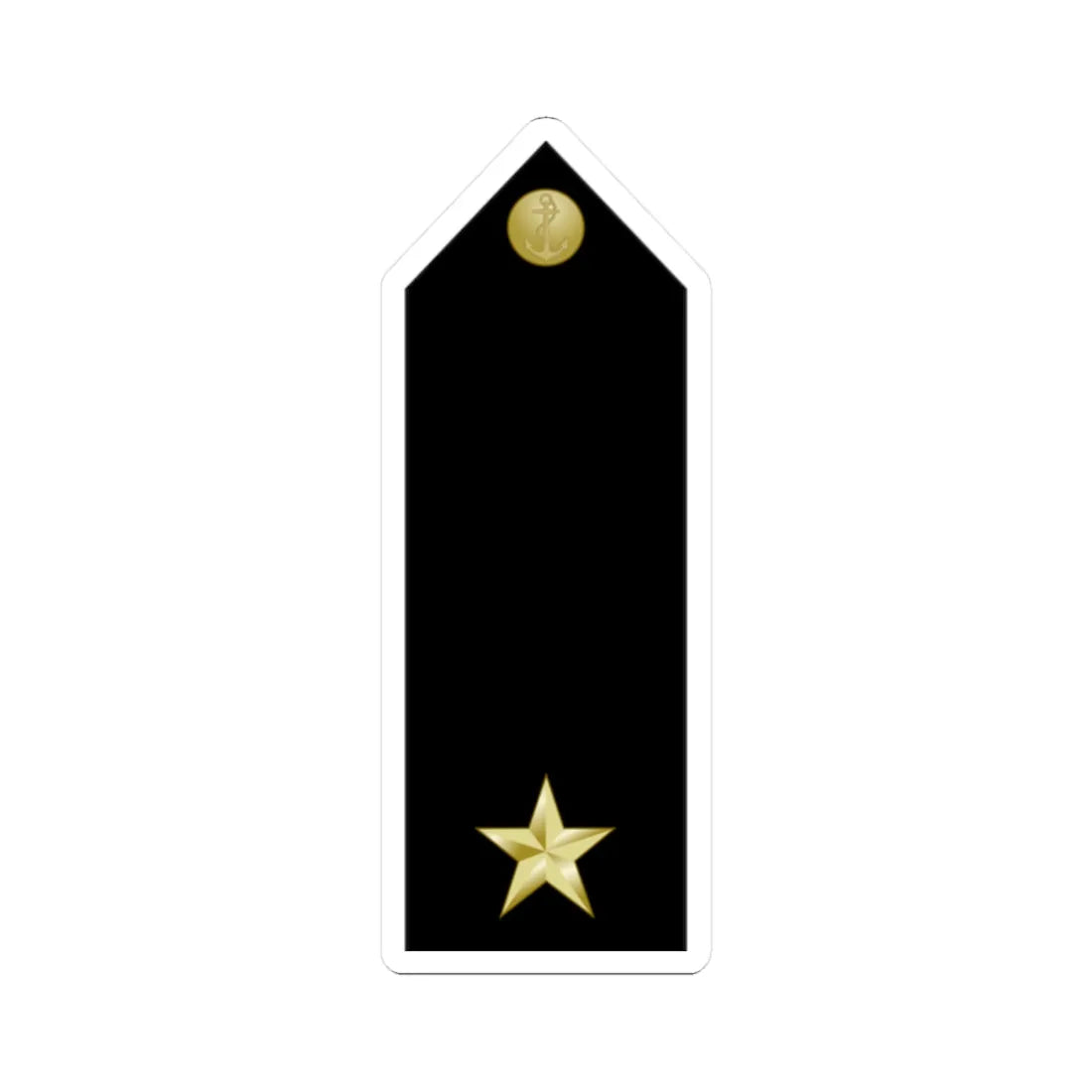 EgyptianNavyInsignia Ensign shoulderboard (Egypt) (Military Rank) STICKER Vinyl Kiss-Cut Decal 2 Inch White - The Sticker Space