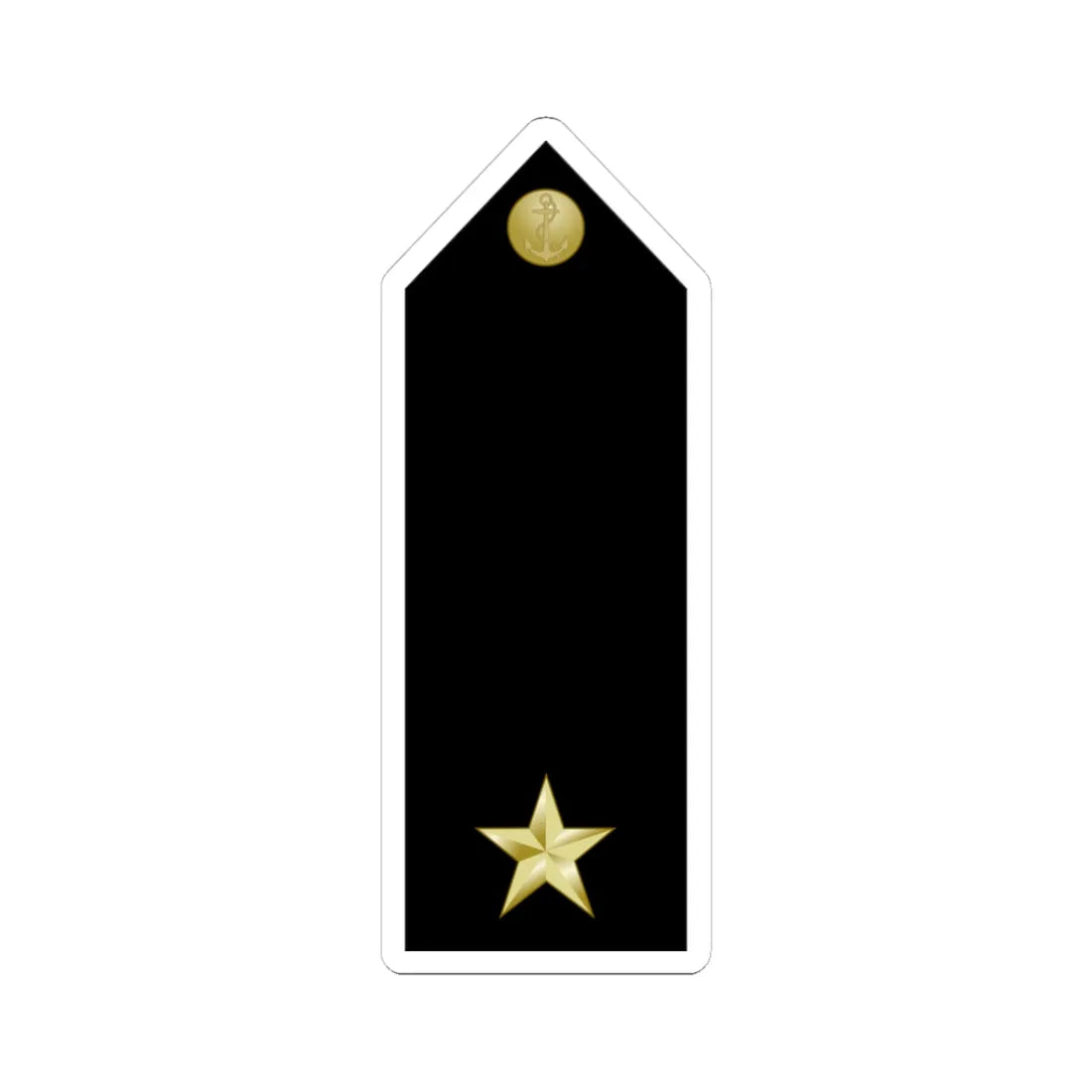 EgyptianNavyInsignia Ensign shoulderboard (Egypt) (Military Rank) STICKER Vinyl Kiss-Cut Decal 3 Inch White - The Sticker Space