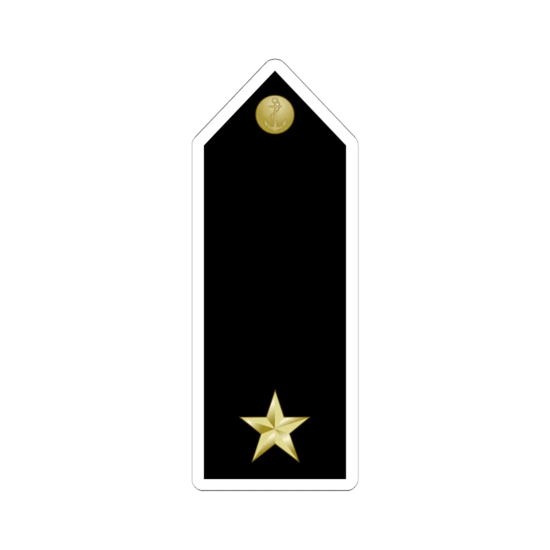 EgyptianNavyInsignia Ensign shoulderboard (Egypt) (Military Rank) STICKER Vinyl Kiss-Cut Decal 6 Inch White - The Sticker Space