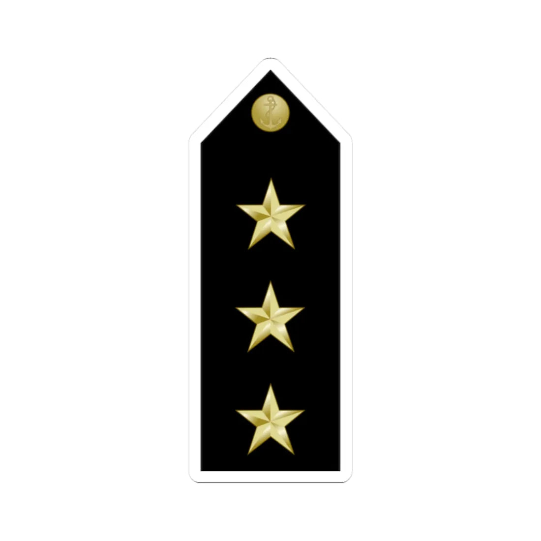 EgyptianNavyInsignia Lieutenant shoulderboard (Egypt) (Military Rank) STICKER Vinyl Kiss-Cut Decal 2 Inch White - The Sticker Space