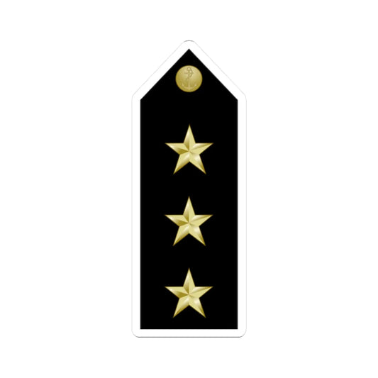 EgyptianNavyInsignia Lieutenant shoulderboard (Egypt) (Military Rank) STICKER Vinyl Kiss-Cut Decal 2 Inch White - The Sticker Space
