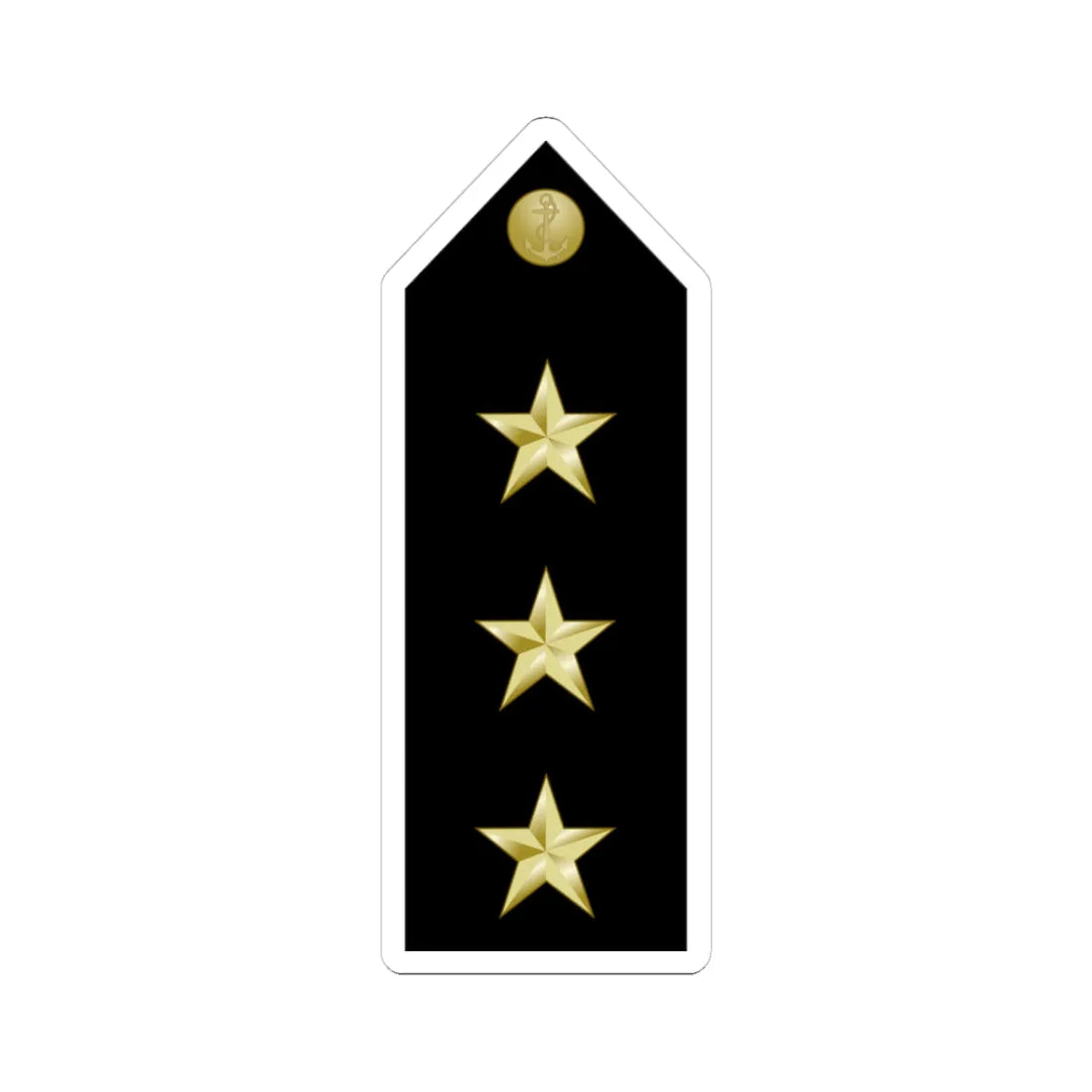 EgyptianNavyInsignia Lieutenant shoulderboard (Egypt) (Military Rank) STICKER Vinyl Kiss-Cut Decal 3 Inch White - The Sticker Space