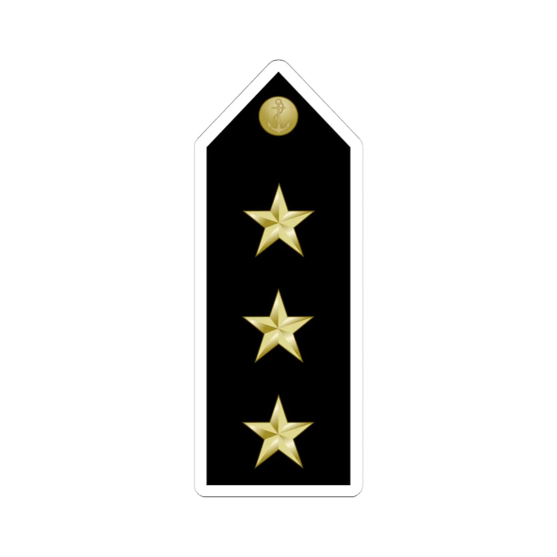 EgyptianNavyInsignia Lieutenant shoulderboard (Egypt) (Military Rank) STICKER Vinyl Kiss-Cut Decal 4 Inch White - The Sticker Space