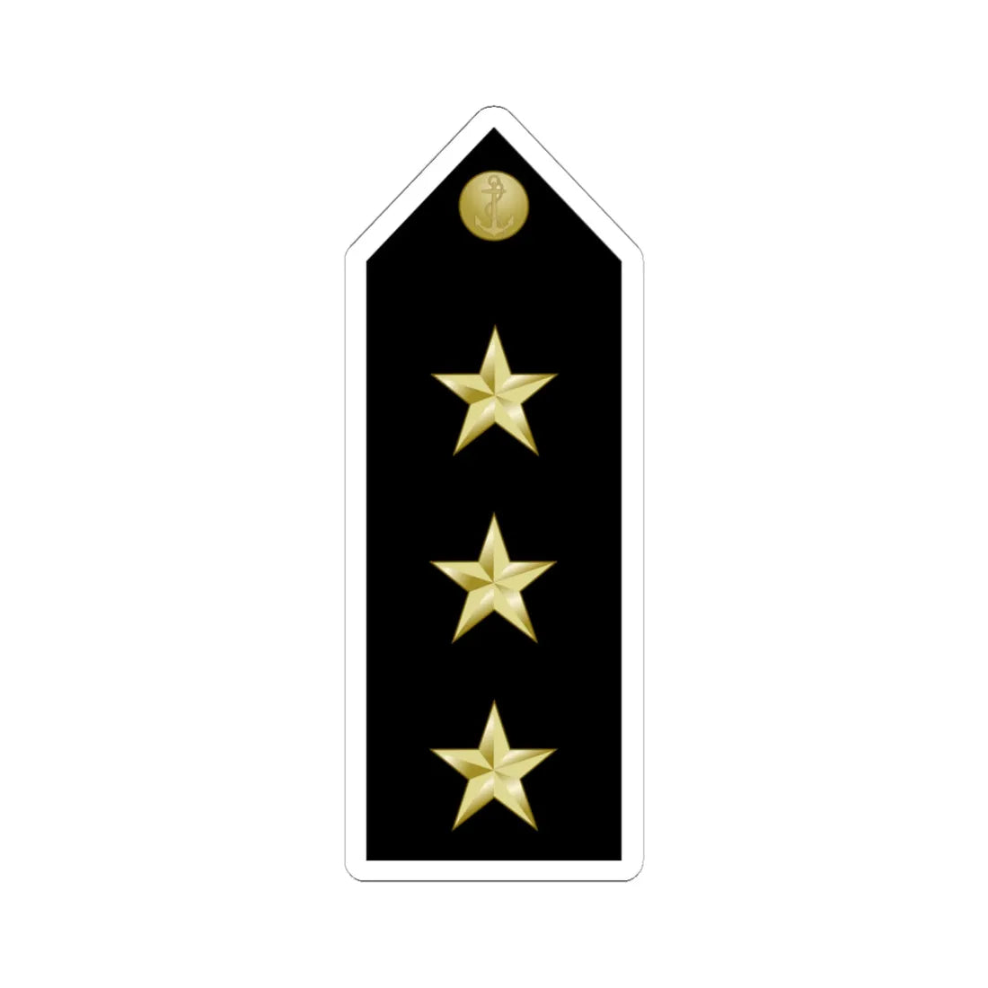 EgyptianNavyInsignia Lieutenant shoulderboard (Egypt) (Military Rank) STICKER Vinyl Kiss-Cut Decal 6 Inch White - The Sticker Space