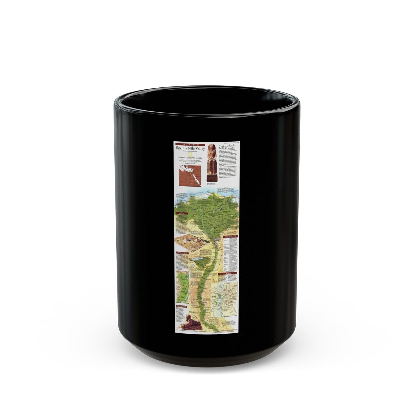 Egypt's Nile Valley- The North (1995) (Map) Black Coffee Mug-15oz-The Sticker Space