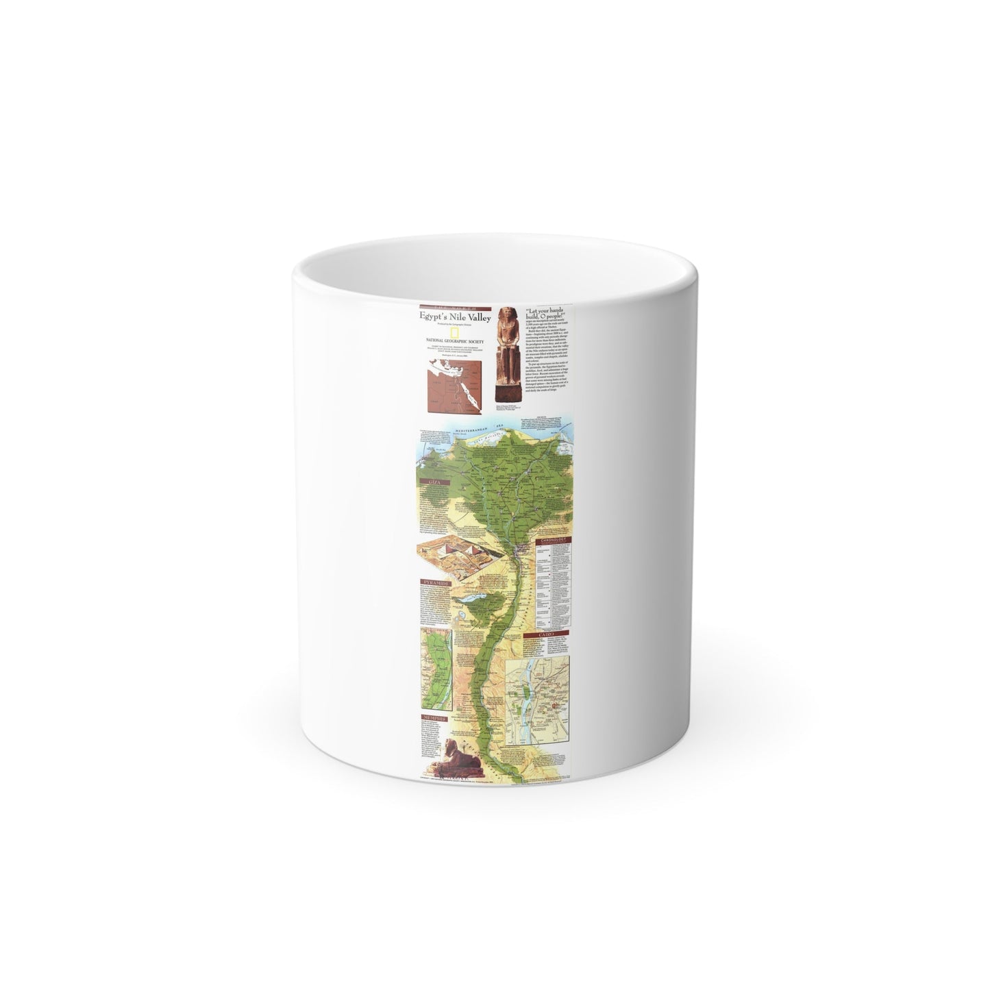 Egypt's Nile Valley- The North (1995) (Map) Color Changing Mug 11oz-11oz-The Sticker Space