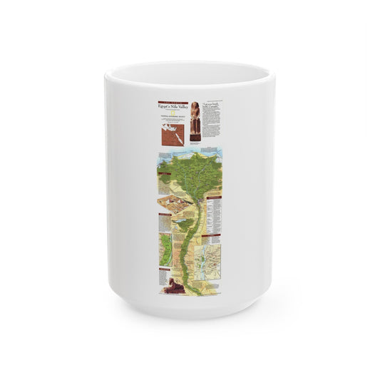 Egypt's Nile Valley- The North (1995) (Map) White Coffee Mug-15oz-The Sticker Space