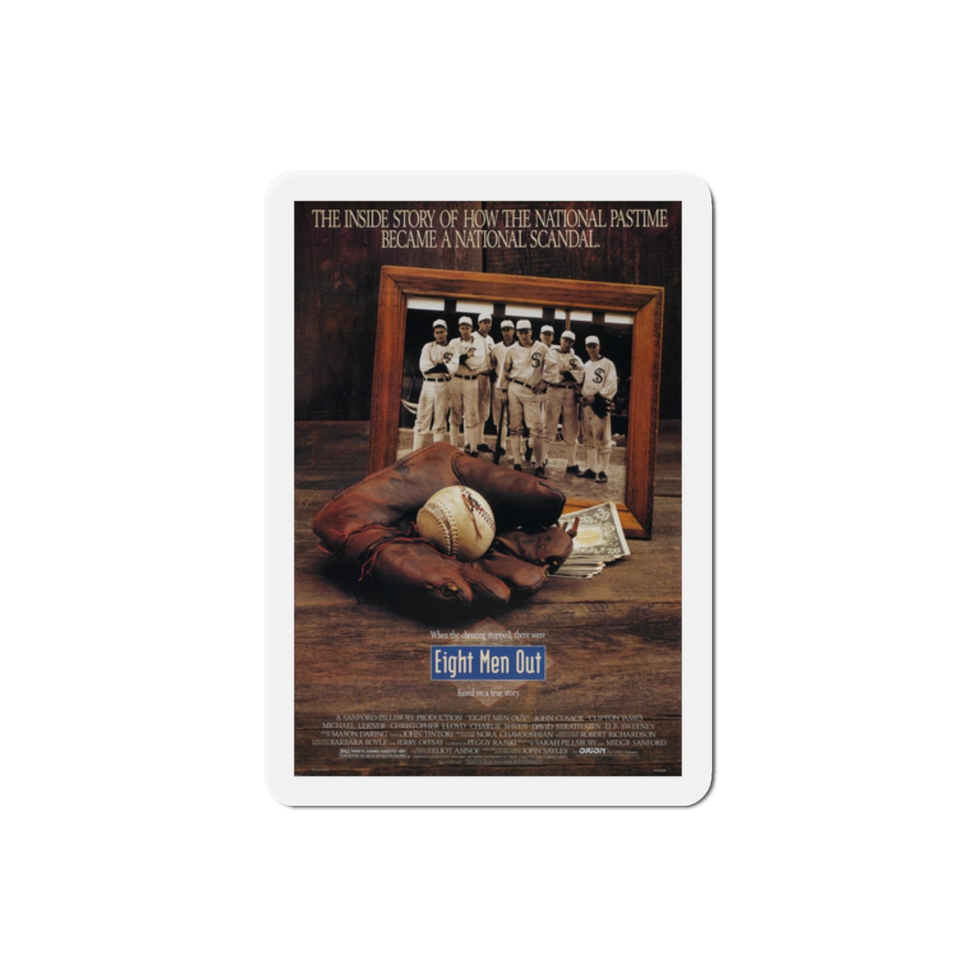 Eight Men Out 1988 Movie Poster Die-Cut Magnet-2" x 2"-The Sticker Space