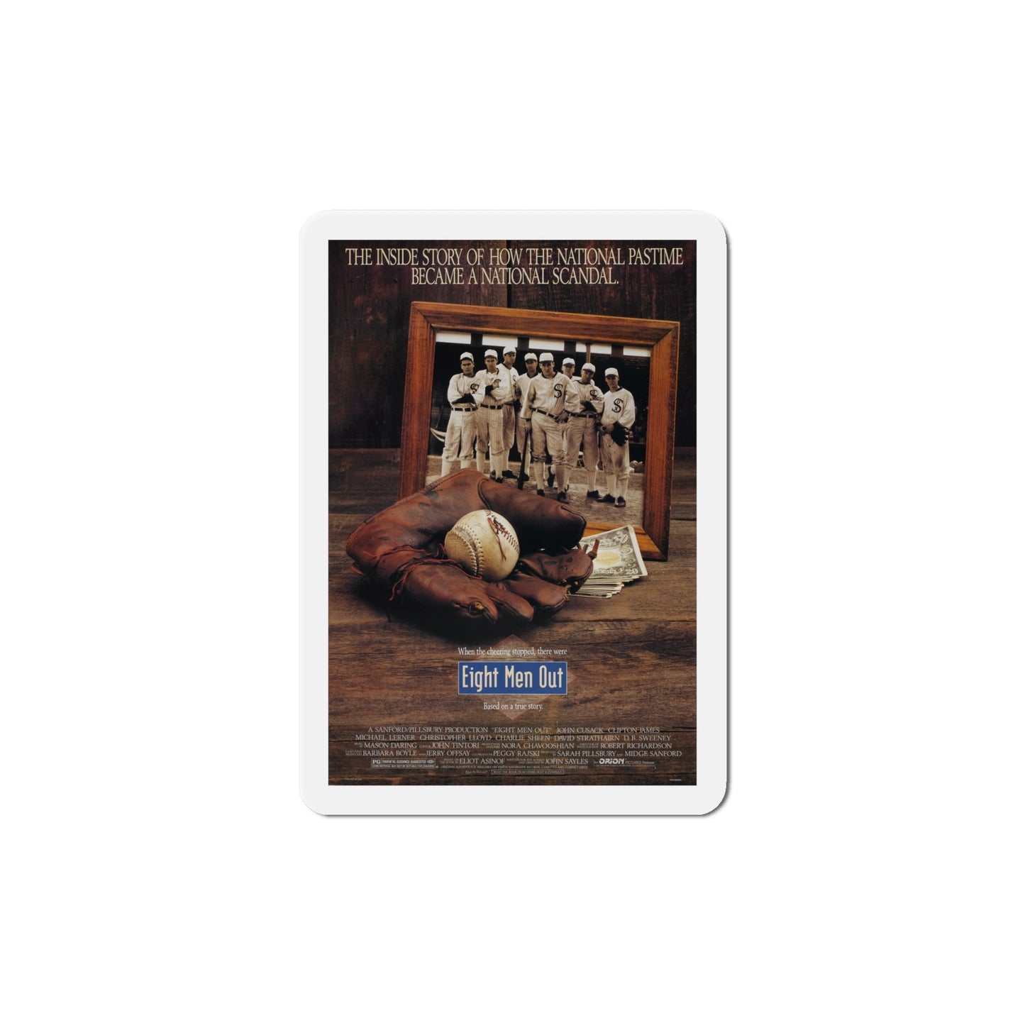 Eight Men Out 1988 Movie Poster Die-Cut Magnet-6 × 6"-The Sticker Space