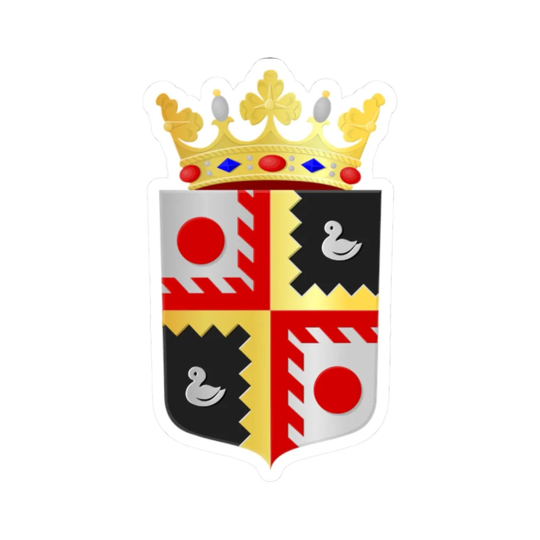 Eijsden-Margraten wapen (Netherlands) (Coat of Arms) STICKER Vinyl Kiss-Cut Decal 2 Inch White - The Sticker Space