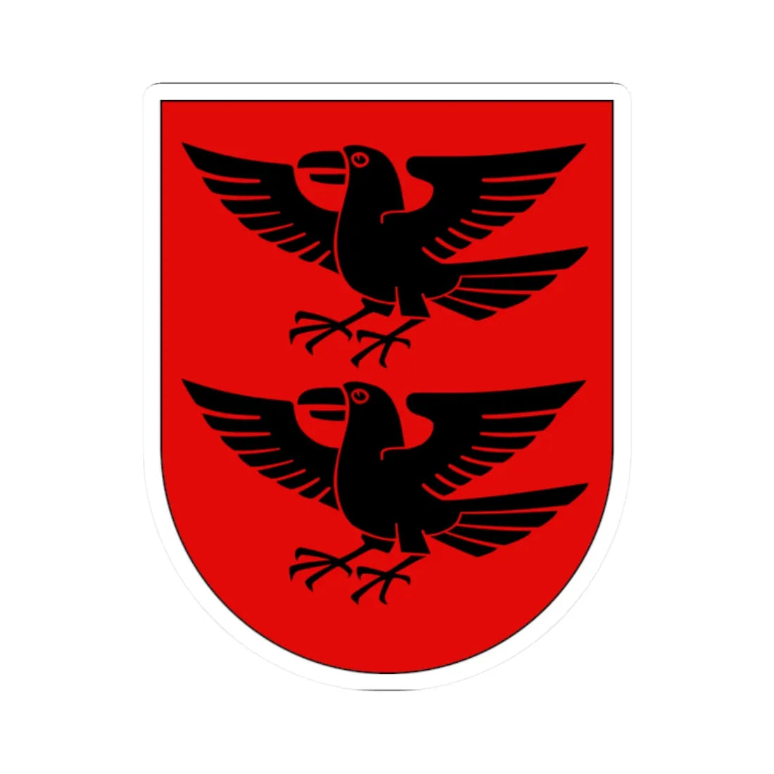 Einsiedeln-coat of arms (Switzerland) (Coat of Arms) STICKER Vinyl Kiss-Cut Decal 2 Inch White - The Sticker Space