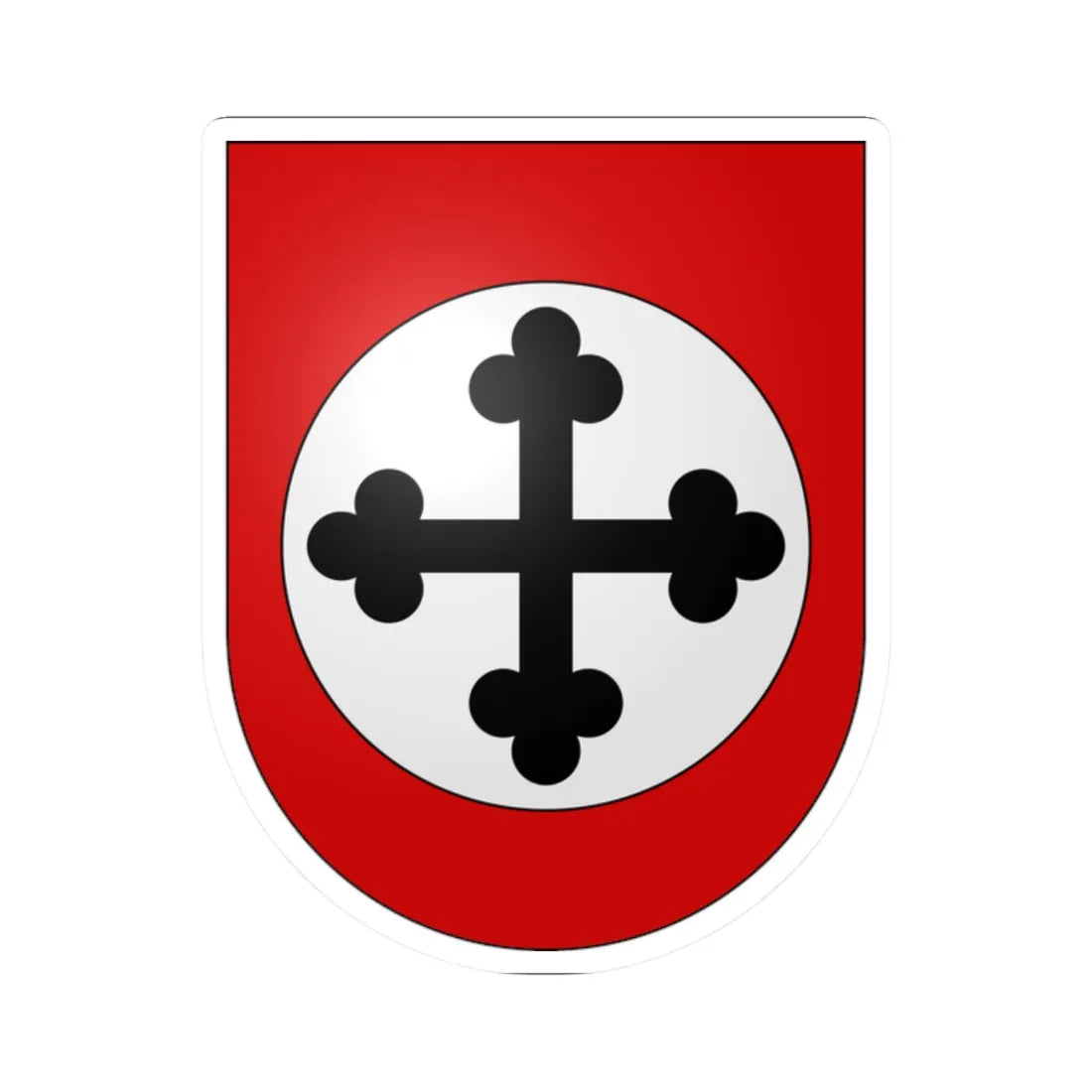 Eischoll-coat of arms (Switzerland) (Coat of Arms) STICKER Vinyl Kiss-Cut Decal 2 Inch White - The Sticker Space