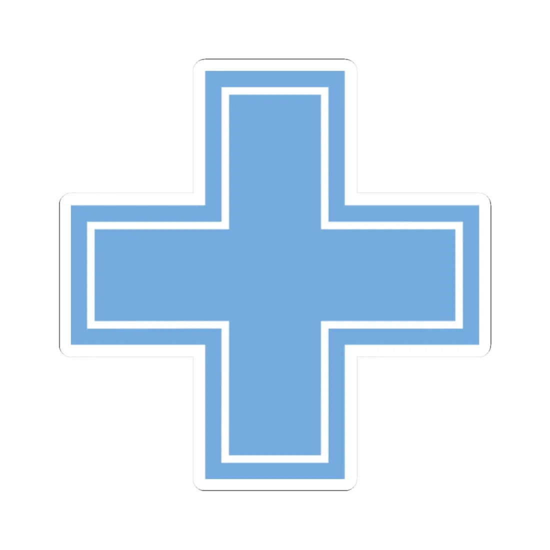 Ejemplo Cruz Argentina (Argentina) (Coat of Arms) STICKER Vinyl Kiss-Cut Decal 2 Inch White - The Sticker Space