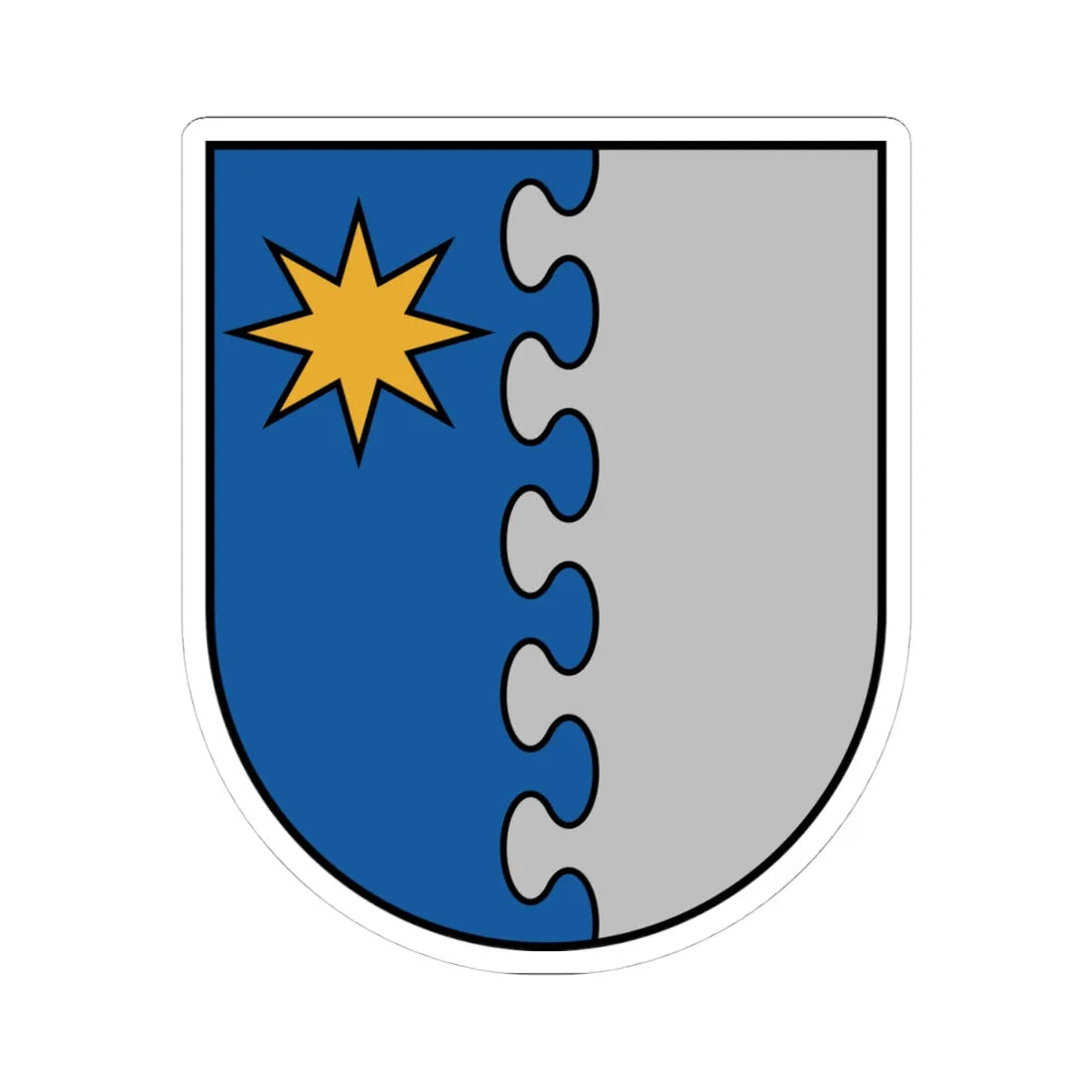Ķekavas pilsētas ģerbonis (Latvia) (Coat of Arms) STICKER Vinyl Kiss-Cut Decal - The Sticker Space