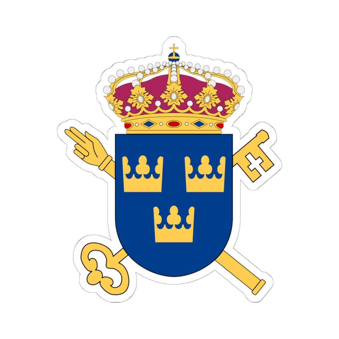Ekobrottsmyndigheten vapen (Sweden) (Coat of Arms) STICKER Vinyl Kiss-Cut Decal - The Sticker Space