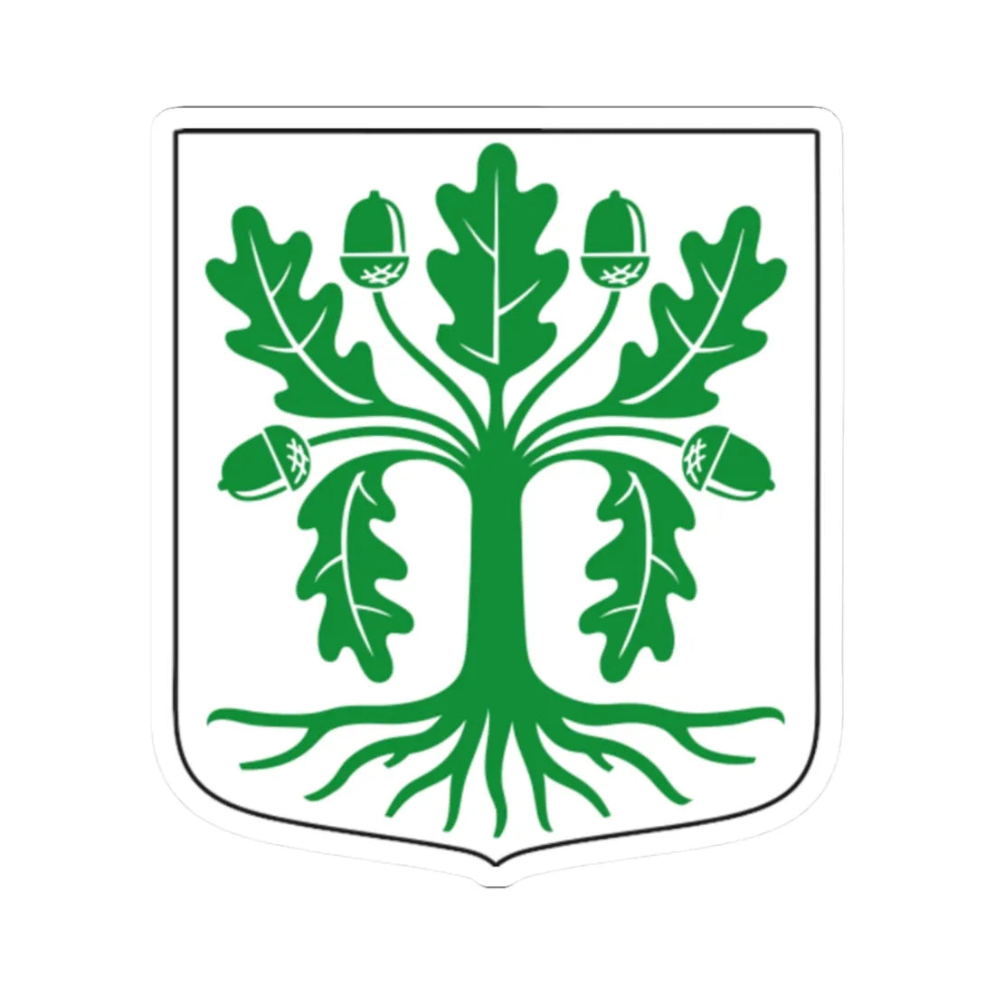 Eksjö kommunvapen - Riksarkivet Sverige-vector (Sweden) (Coat of Arms) STICKER Vinyl Kiss-Cut Decal 2 Inch White - The Sticker Space