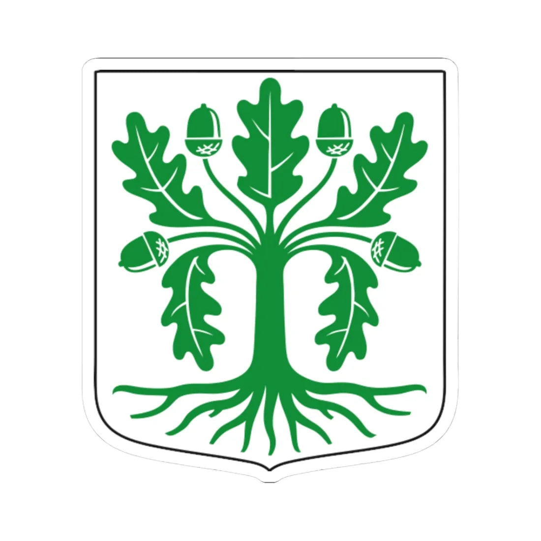 Eksjö kommunvapen - Riksarkivet Sverige-vector (Sweden) (Coat of Arms) STICKER Vinyl Kiss-Cut Decal 3 Inch White - The Sticker Space