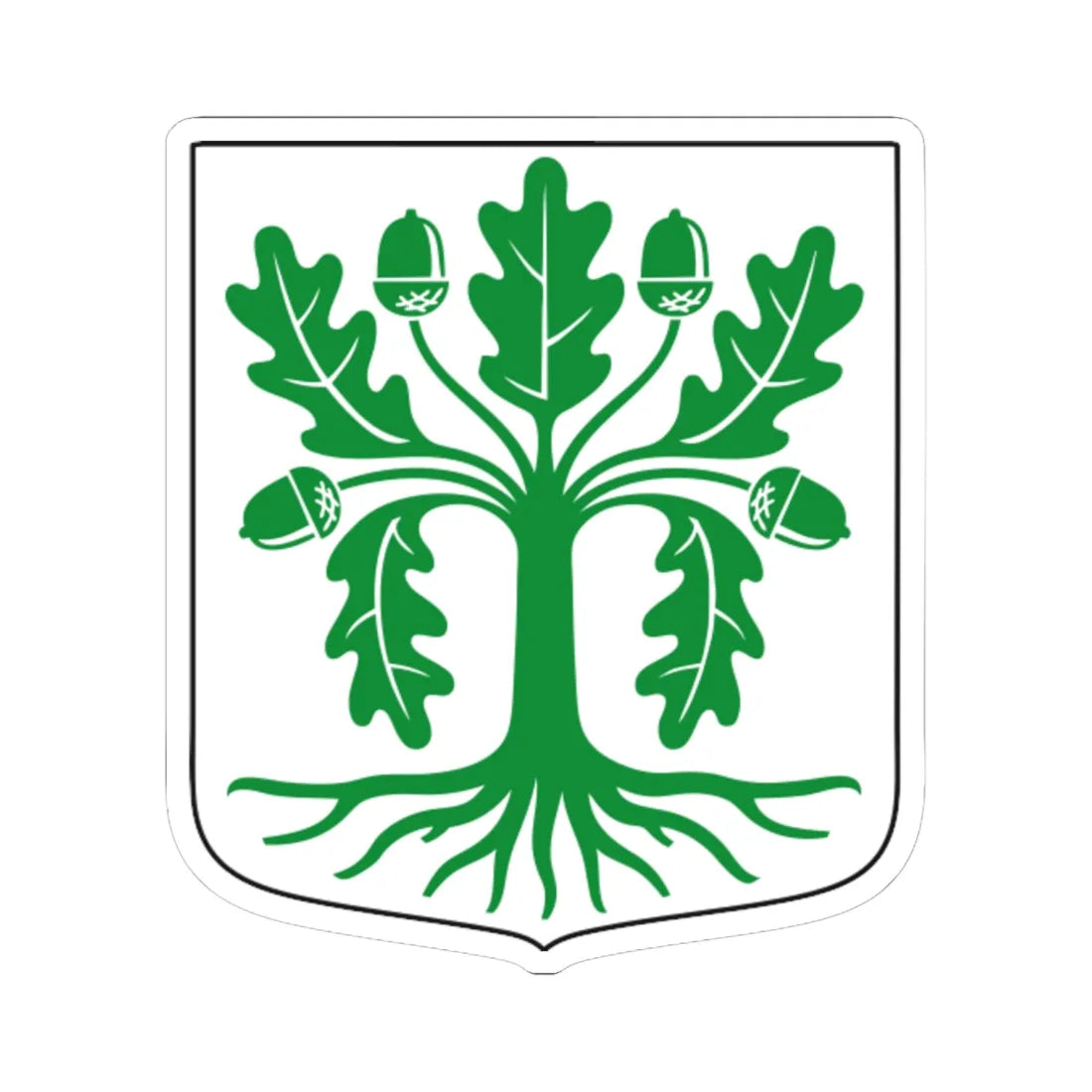 Eksjö kommunvapen - Riksarkivet Sverige-vector (Sweden) (Coat of Arms) STICKER Vinyl Kiss-Cut Decal 6 Inch White - The Sticker Space