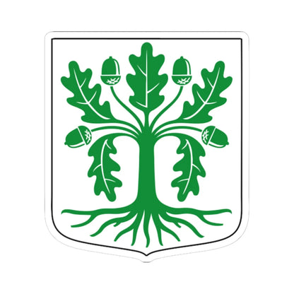 Eksjö kommunvapen - Riksarkivet Sverige-vector (Sweden) (Coat of Arms) STICKER Vinyl Kiss-Cut Decal 6 Inch White - The Sticker Space