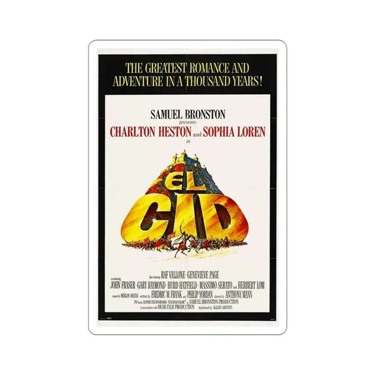 El Cid 1961 Movie Poster STICKER Vinyl Die-Cut Decal 6 Inch - The Sticker Space