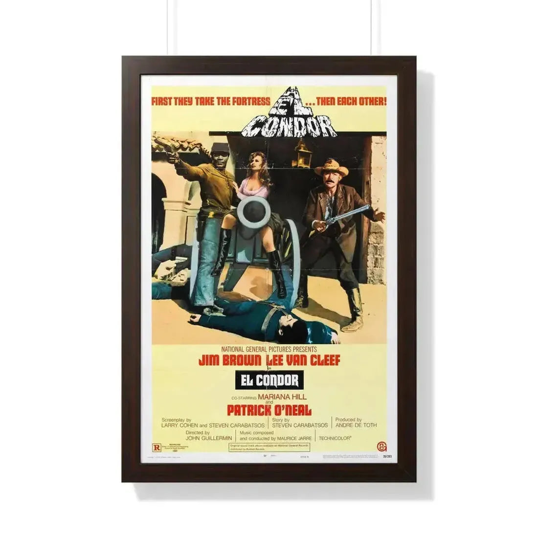 EL CONDOR 1970 - Framed Movie Poster 20" x 30" Walnut - The Sticker Space
