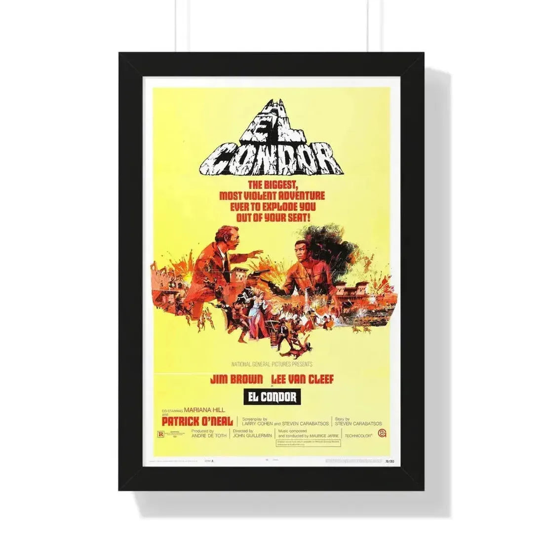 EL CONDOR (2) 1970 - Framed Movie Poster 16″ x 24″ Black - The Sticker Space
