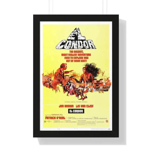 EL CONDOR (2) 1970 - Framed Movie Poster 16″ x 24″ Black - The Sticker Space