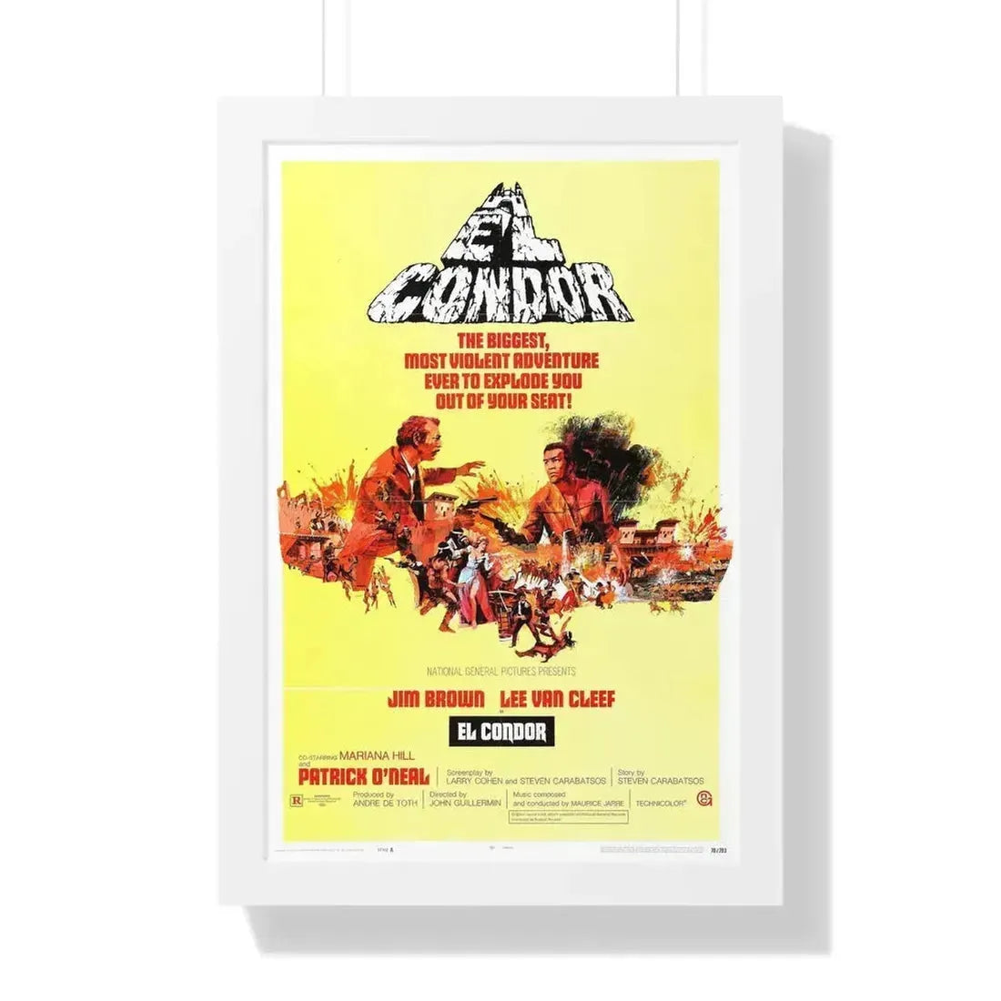 EL CONDOR (2) 1970 - Framed Movie Poster 16″ x 24″ White - The Sticker Space